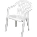 Resin Lowback Stacking Outdoor Armchair - White - Pkg Qty 4