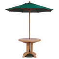 7' Wooden Market Outdoor Umbrella, Green