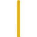 60&quot;H Smooth Bollard Post Sleeve, 4&quot;  HDPE Dome Top, Yellow