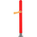 Global Industrial Smooth Bollard Post Sleeve 4&quot; HDPE Dome Top, Red