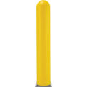 60&quot;H Smooth Bollard Post Sleeve, For 8&quot; HDPE Dome Top, Yellow