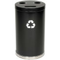 Witt Industries 18RTBK 3-In-1 Steel Recycling Container, Black, 18"Dia X 33"H
