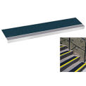 Grit Surface Aluminum Stair Tread  Glued Down 7-1/2&quot;D 36&quot;W, Graygreen