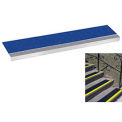 Grit Surface Aluminum Stair Tread  Glued Down 9d 48&quot;W, Grayblue