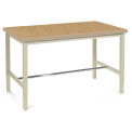72&quot;W x 30&quot;D Adjustable Height Workbench, 1-1/2&quot; Thick Shop Top Square Edge, Tan