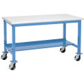 Mobile Production Workbench, ESD Safety Edge, 72&quot;W x 36&quot;D, Blue