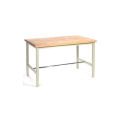 72&quot;W x 24&quot;D Adjustable Height Workbench, 1-3/4&quot; Thick Maple Top Square Edge, Tan