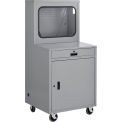 Global Industrial Deluxe LCD Industrial Computer Cabinet, Gray, Assembled
