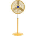Deluxe Oscillating Pedestal Fan, 30&quot; Diameter, Safety Yellow, 1/2HP, 10000CFM
