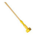 Rubbermaid 60" Gripper Clamp Hardwood Handle, Natural/Yellow, FGH216000000 - Pkg Qty 12