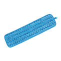RUBBERMAID HYGEN Microfiber Pads for Microfiber Mopping System - Blue Wet Pad - 18&quot; - Pkg Qty 12