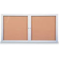 United Visual Products Two-Door Outdoor Corkboard - 60&quot;W x 36&quot;