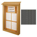 United Visual Products Single-Door Outdoor Message Center - 26&quot;W x 42&quot;H - Woodland Green