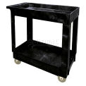 RUBBERMAID Economical Tray Shelf Black Plastic Service Cart
