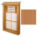 United Visual Products Single-Door Outdoor Message Center - 32&quot;W x 48&quot;H - Cedar