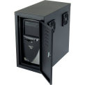 Global Industrial Orbit CPU Computer Enclosure Cabinet Front/Rear Doors 2 Exhaust Fans, Black