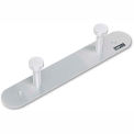 Safco Metal Wall Coat Rack, 2 Nail-Head Hooks, Satin Aluminum