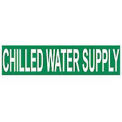 Pipe Marker - Pressure-Sensitive - Chilled Water Supply, 25 PK, GRN, For Pipe Over 2-1/4&quot;,14&quot;W