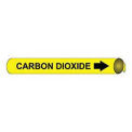 Pipe Marker - Precoiled and Strap-on - Carbon Dioxide, Yellow, For Pipe 8&quot; - 10&quot;,24&quot;W