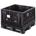 ORBIS BulkPak Folding Bulk Shipping Container, 48 x 40 x 34, 2000 lb Capacity, Black