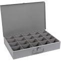 DURHAM Compartment Box - 18x12x3" - (20) Compartments - With Fixed Dividers - Pkg Qty 4