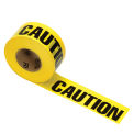 Printed Barricade Tape - Caution Caution, 1,000' x 3&quot;, Yellow, 1 Roll
