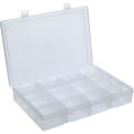 Durham Large Plastic Compartment Box, 16 Compartments, 13-1/8x9x2-5/16 - Pkg Qty 5