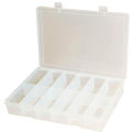 Durham Small Plastic Compartment Box SP12-CLEAR - 12 Compartments 10-13/16&quot;L x 6-3/4&quot;W x 1-3/4&quot;H - Pkg Qty 10