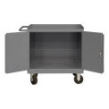 Durham Mfg. Mobile Bench Cabinet Without Bins, 36&quot;W x 24&quot;D, Gray