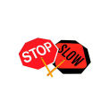 NMC PS1 Paddle Sign, Stop/Slow