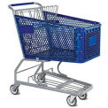 VersaCart&#174; Blue Plastic Shopping Cart 6.3 Cu. Foot Capacity