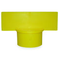 5-1/2&quot;W Warning Post Sign Adapter, Yellow