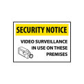 NMC SN20AC Security Notice Aluminum - Video Surveillance In Use On These Premises