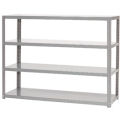 Global Industrial 4 Shelf, Extra Heavy Duty Steel Shelving Unit, 48"W x 18"D x 72"H, Gray