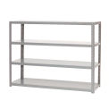 Global Industrial 4 Shelf, Extra Heavy Duty Steel Shelving Unit, 60&quot;W x 18&quot;D x 72&quot;H, Gray
