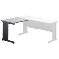 Global Industrial Left Handed Return Table, 36&quot;W, Gray