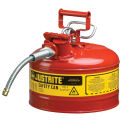 Justrite 7225120 Type II Safety Can, 2-1/2 Gallon with 5/8&quot; Hose