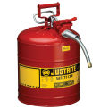 Justrite 7250120 Type II Safety Can, 5 Gallon with 5/8&quot; Hose