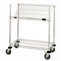 Global Industrial Easy Access Slant Shelf Chrome Wire Cart 36&quot;L x 18&quot;W x 40&quot;H