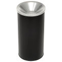 Steel Smoker Sand Urn, 10&quot; Dia. X 20&quot;H, Black With Aluminum Top