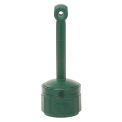 JUSTRITE Cease-Fire Poly Butt Can - 11&quot; Dia.x30&quot;H - 1-Gallon Capacity - Forest green