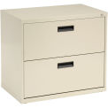 Global Industrial 30&quot;W Lateral File Cabinet, 2 Drawer, Putty