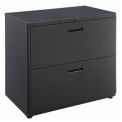 2 Drawer 30&quot;W Lateral File Cabinet, Black