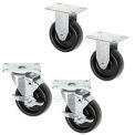Americraft Set of (4) 5&quot; Plate Casters 2 With Brake for Man Coolers