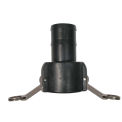 BE Pressure 90.722.100, 1&quot; Polypropylene Camlock Fitting, Male Barb x Female Coupler Thread