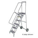 Ballymore SSFAWL-5G 5 Step 16&quot;W Stainless Steel Fold and Store Rolling Ladder, Serrated Grating