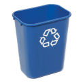 Rubbermaid&#174; Deskside Paper Recycling Container, 41-1/4 Qt, Blue