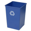 Rubbermaid&#174; Square Recycling Container, 35 Gallon, Blue