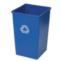 Rubbermaid&#174; Square Recycling Container, 50 Gallon, Blue