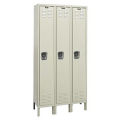 HALLOWELL 1-Tier Galvanite Corrosion-Resistant Locker - 12x15x72&quot; Opening - 3 Lockers Wide - Set-Up